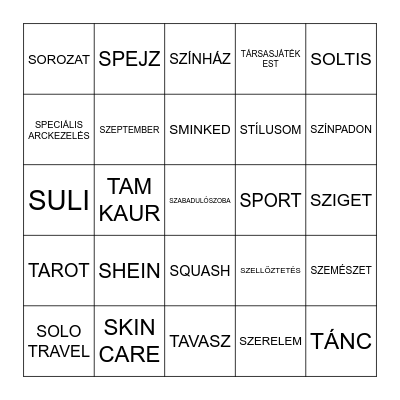 Bingo Card