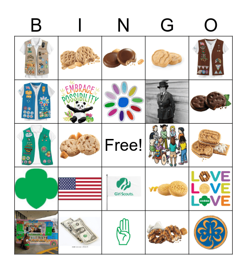 Girl Scout Bingo Card