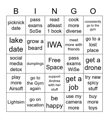 2025 Bingo Card