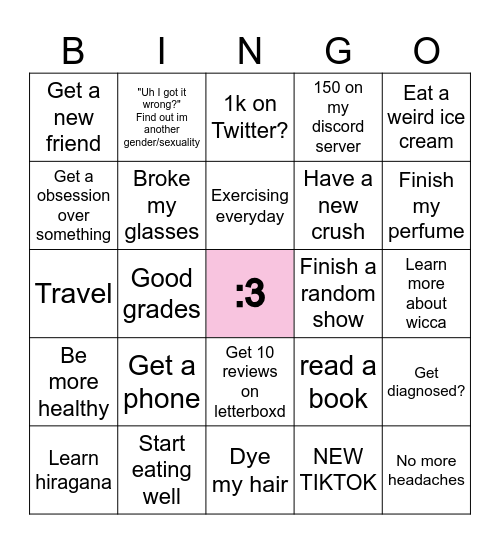 2025 Bingo Card