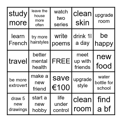 2025 Bingo Card