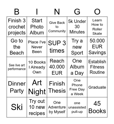 2025 BINGO Card