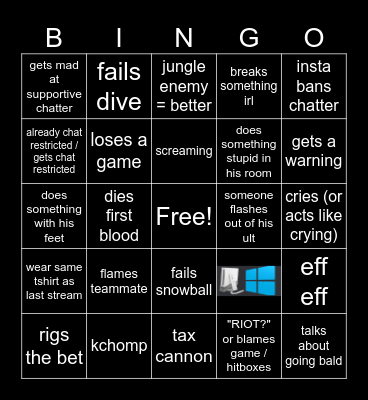 ᲼ Bingo Card