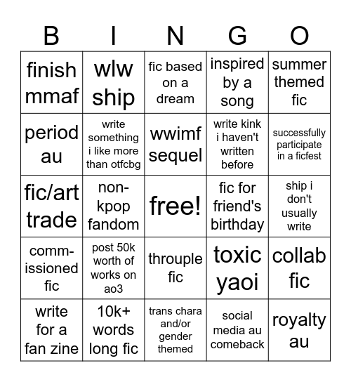 halahan 2025 bingo Card