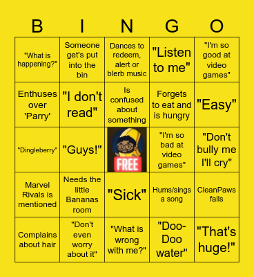 Chana_Banana Stream Bingo Card