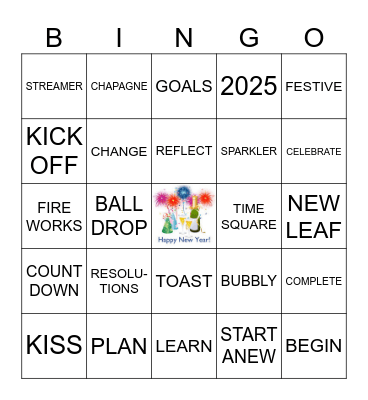 HAPPY NEW YEAR Bingo Card