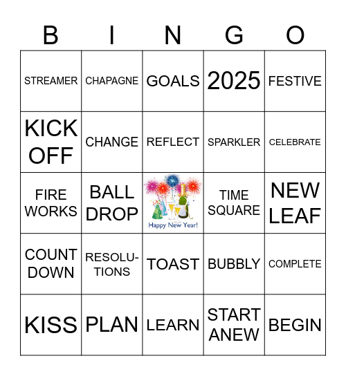 HAPPY NEW YEAR Bingo Card