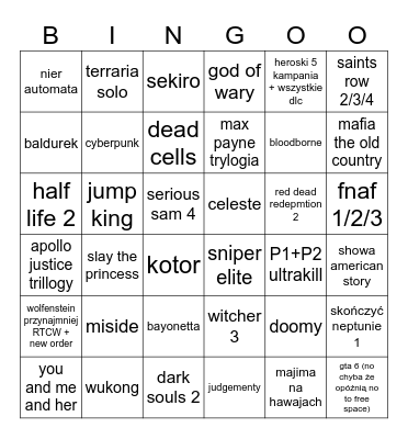 2025 Bingo Card