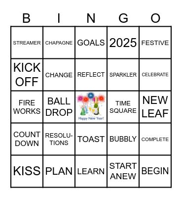 HAPPY NEW YEAR Bingo Card