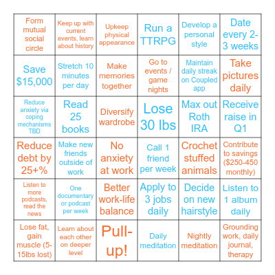 2025 Bingo Card