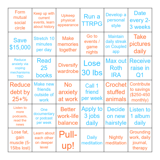 2025 Bingo Card