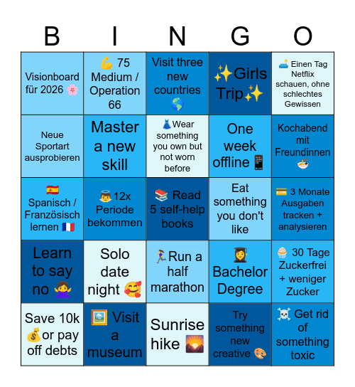 x Bingo Card