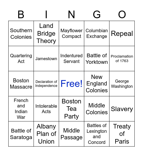 Year In Review Bingo Card