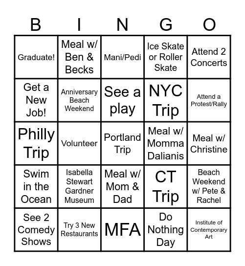 2025 BINGO Card