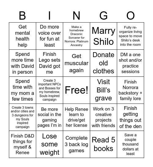 2025 Bingo Card