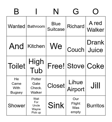 December 17.2024 Bingo Card