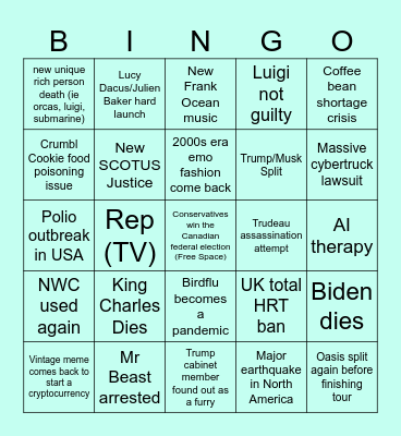 2025 Bingo Card