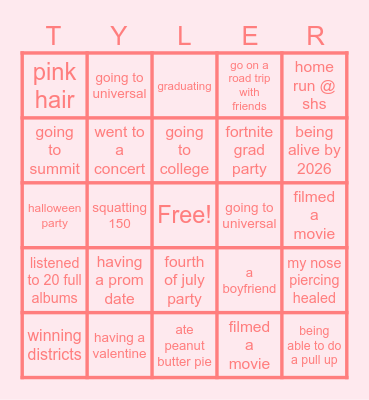 2025 Bingo Card