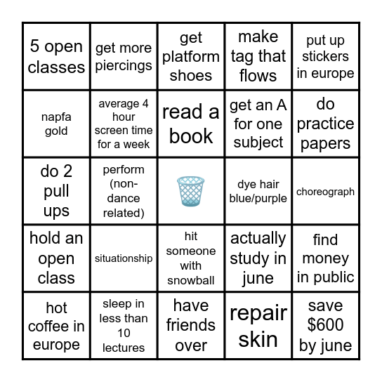 2025 Bingo Card