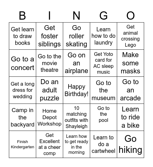 Willow 2025 Bingo Card