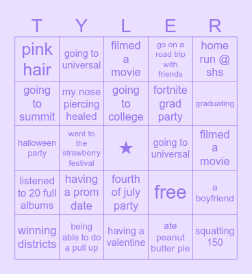 2025 Bingo Card