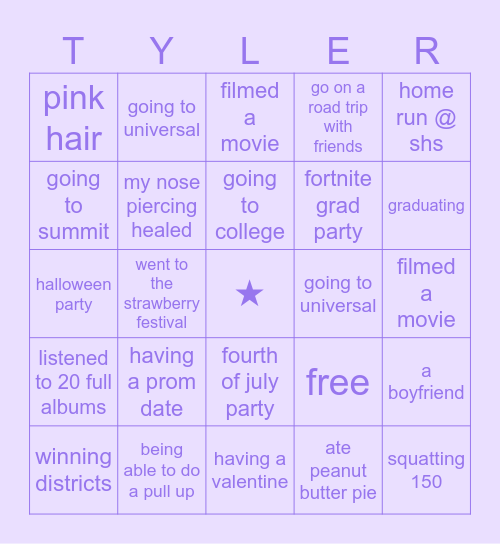 2025 Bingo Card