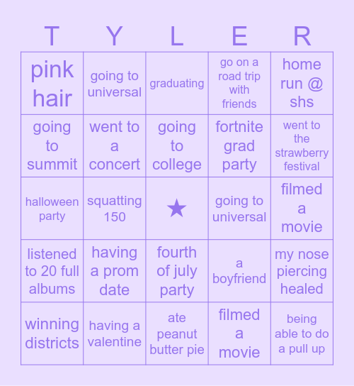 2025 Bingo Card