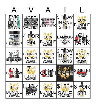 September Week 3 Bingo Card