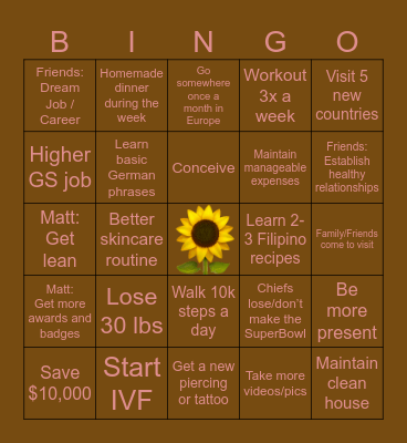 ✨2025✨ Bingo Card