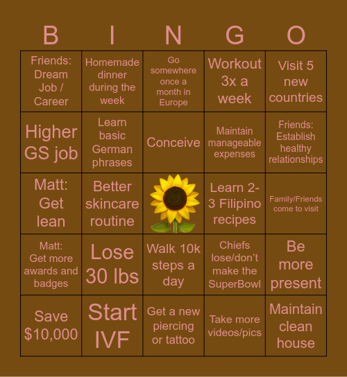 ✨2025✨ Bingo Card