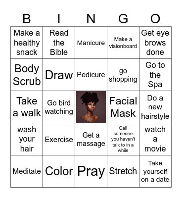 Self Care Bingo #1 Bingo Card