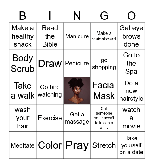 Self Care Bingo #1 Bingo Card