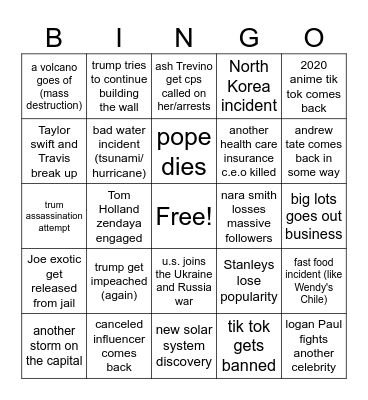 2025 Bingo Card