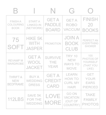 2025 Bingo Card