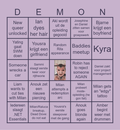 Secret Baddie Bingo!!!!!! >:3 Bingo Card