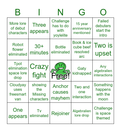 Tpot 15‼️‼️‼️‼️🏝️💭 Bingo Card