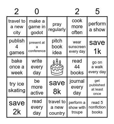2025 Bingo Card