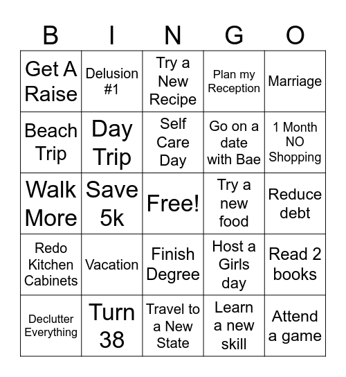 2025 Bingo Card