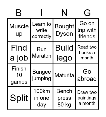 2025 Bingo Card