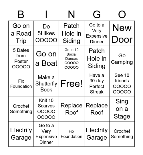 2025 Bingo Card