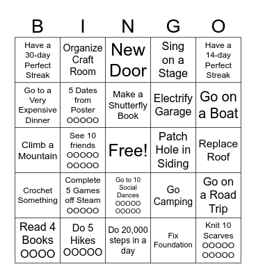 2025 Bingo Card