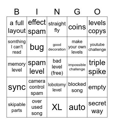 Recent Tabe Bingo Card