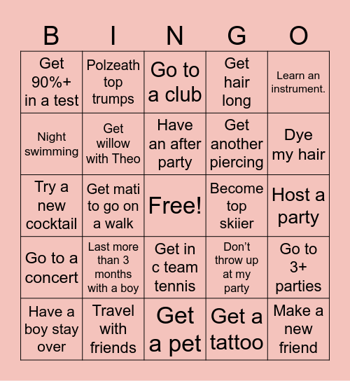 2025 Bingo Card