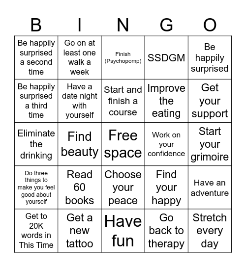 2025 Bingo Card