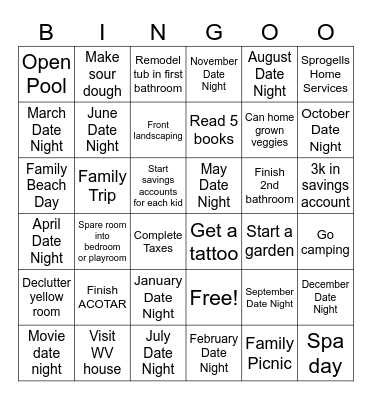 2025 BINGO Card