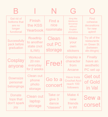 Bingo 2025 Bingo Card
