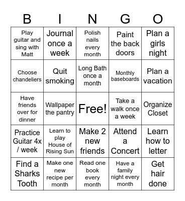 2025 Bingo Card