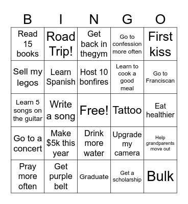 2025 bingo sheet Bingo Card
