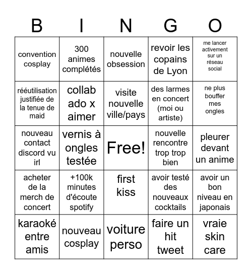 tsuyuyu bingo 2025 Bingo Card