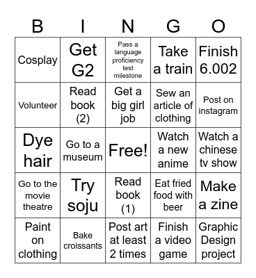 2024 Bingo Card